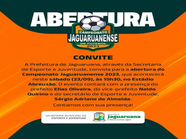 Prefeitura de Jaguaruana convida você a participar da Solenidade