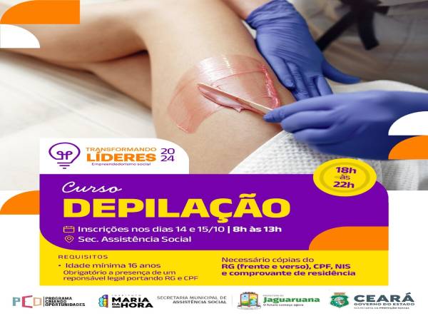 Vem aí o Curso de Depilação do Programa Transformando Líderes!