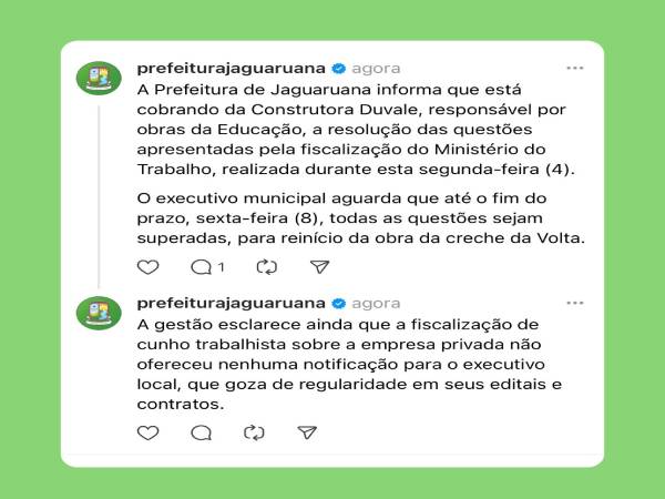 Prefeitura de Jaguaruana informa!